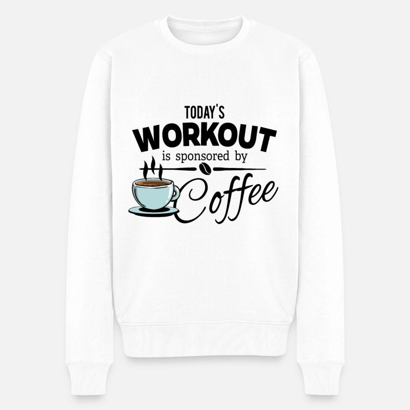 Coffee Bean - Entraînement d'aujourd'hui - Pull Premium bio Homme - blanc