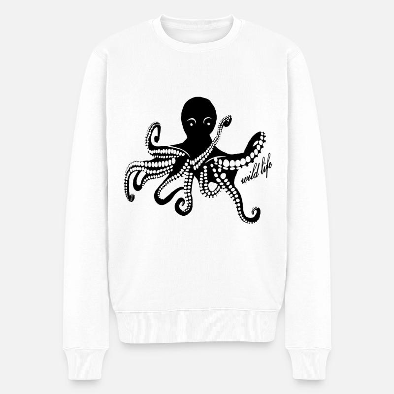 Faune de poulpe - Pull Premium bio Homme - blanc