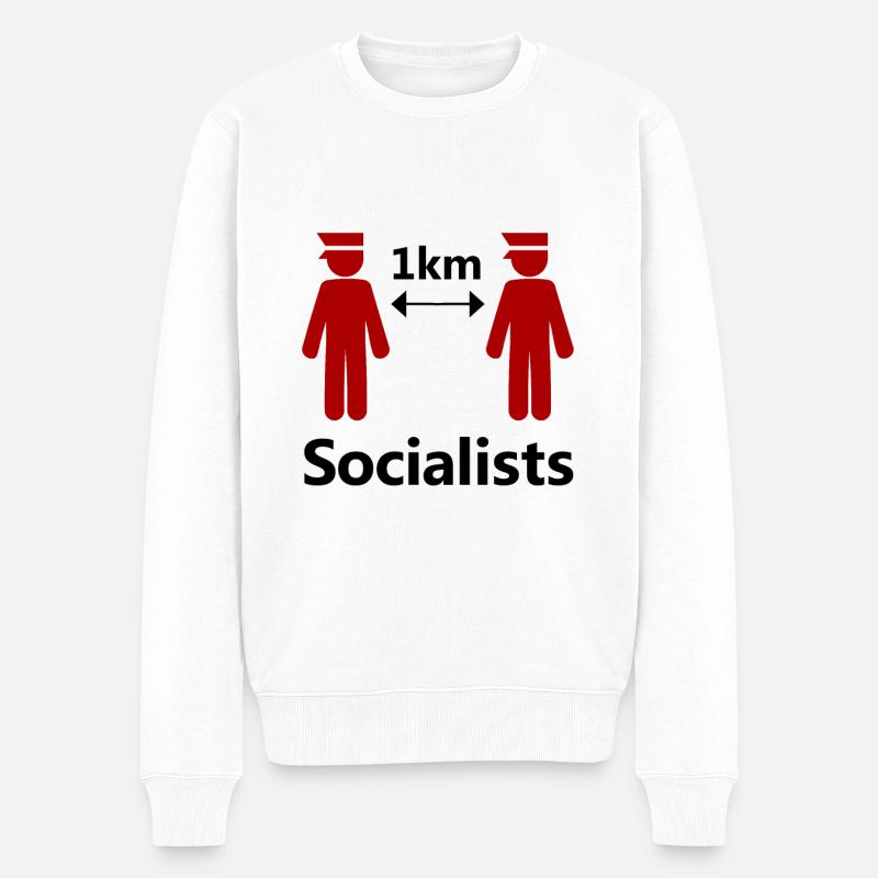 Sozialist - Männer Premium Bio Pullover - Weiß