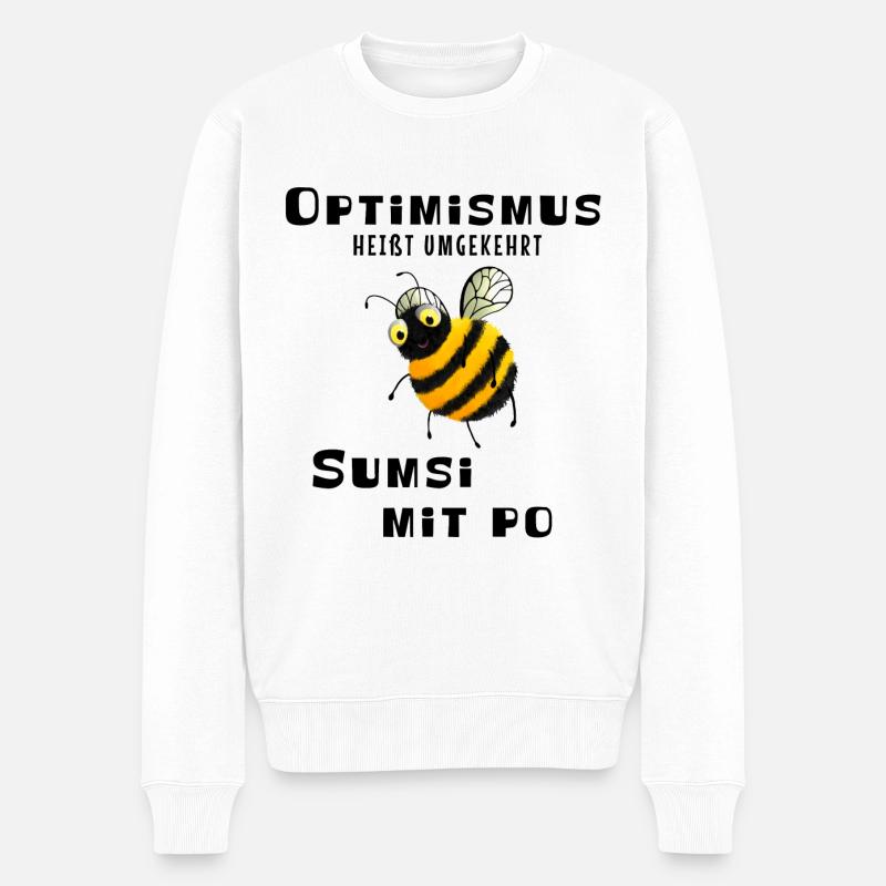 Sumsi avec Po - optimisme - Pull Premium bio Homme - blanc