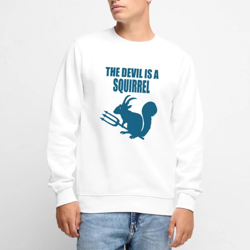 The devil is a squirrel, Devil Squirrel Men's Premium Organic Jumper
