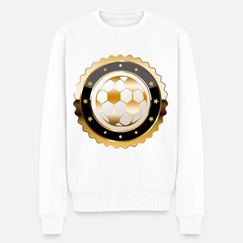 Fußballsport - Männer Premium Bio Pullover - Weiß
