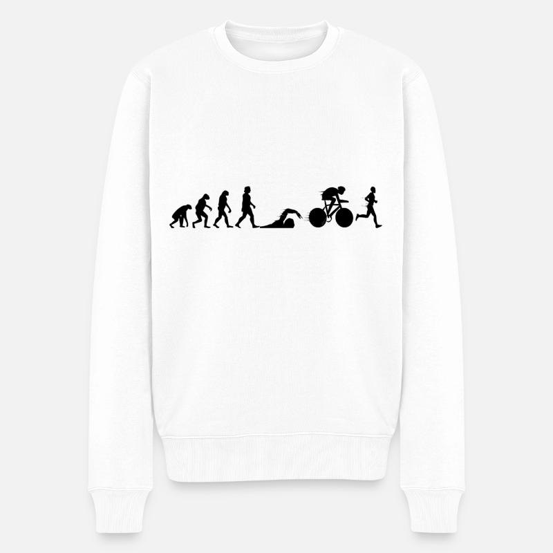Idée cadeau compétition triathlon triathlon - Pull Premium bio Homme - blanc