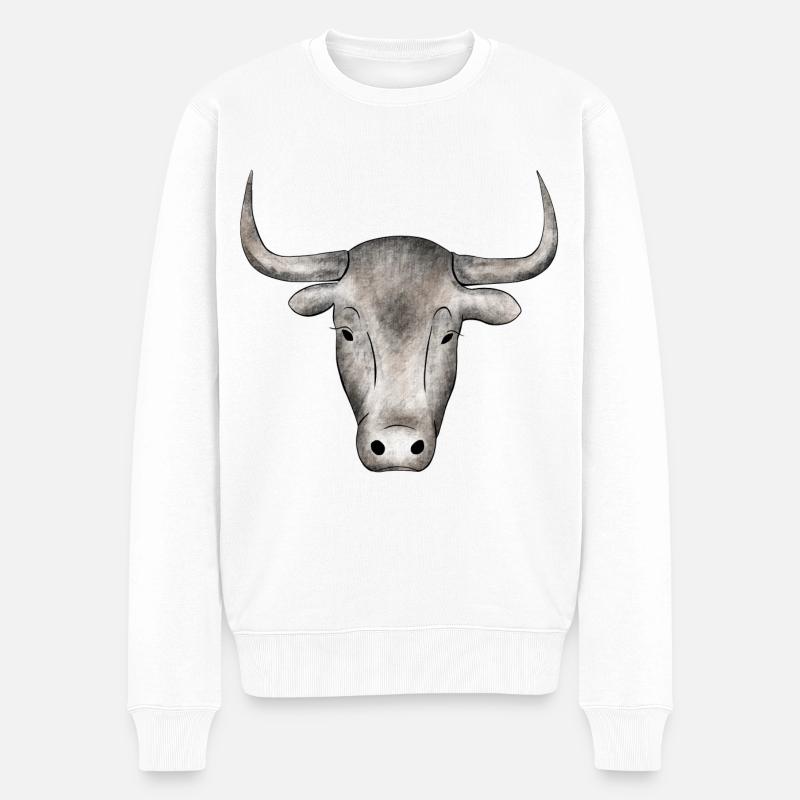 Taureau - Pull Premium bio Homme - blanc