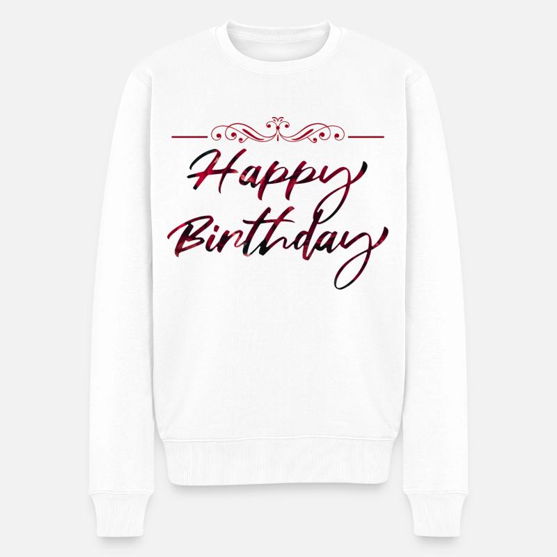 Happy Birthday - Pull Premium bio Homme - blanc