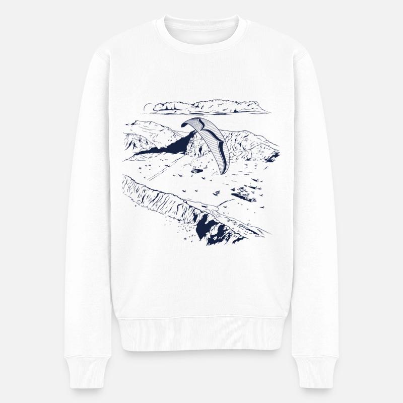 Paragliding - Männer Premium Bio Pullover - Weiß