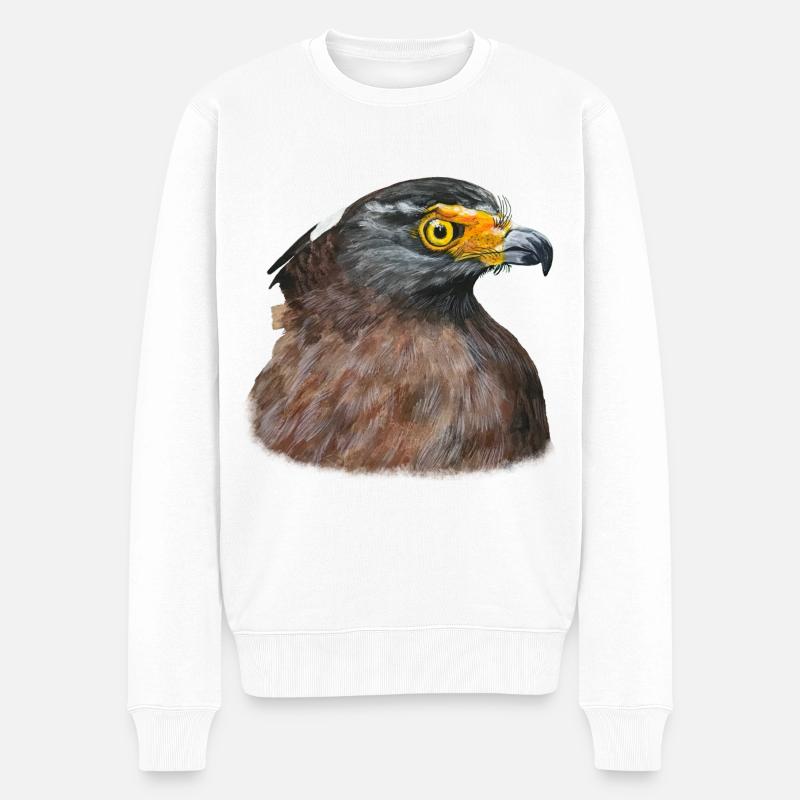 Wüstenbussard Bussard Greifvogel Raubvogel - Männer Premium Bio Pullover - Weiß