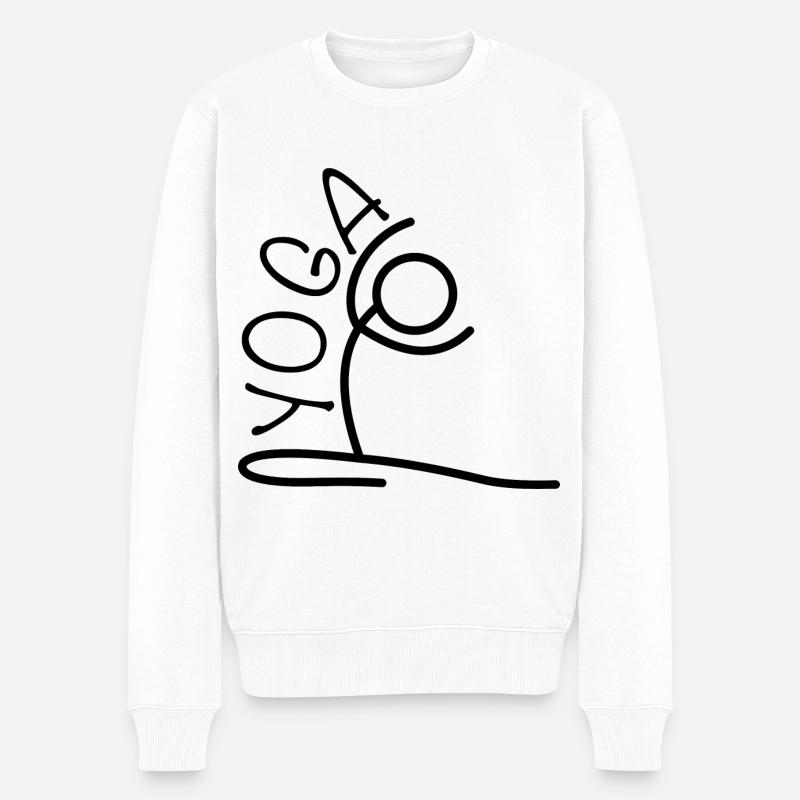Exercice de yoga - Pull Premium bio Homme - blanc