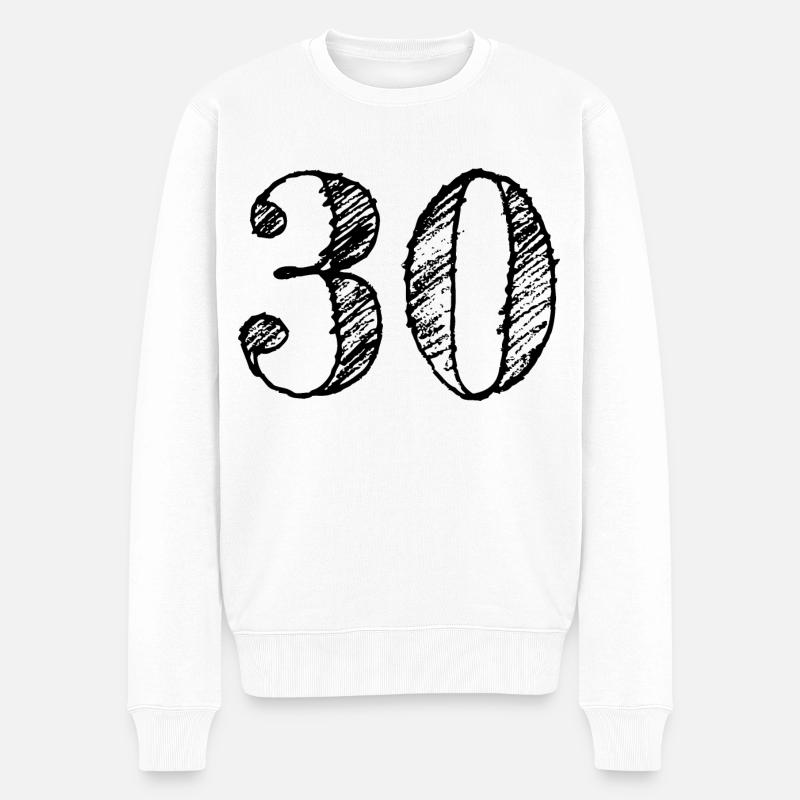 30 ans 30e anniversaire - Pull Premium bio Homme - blanc