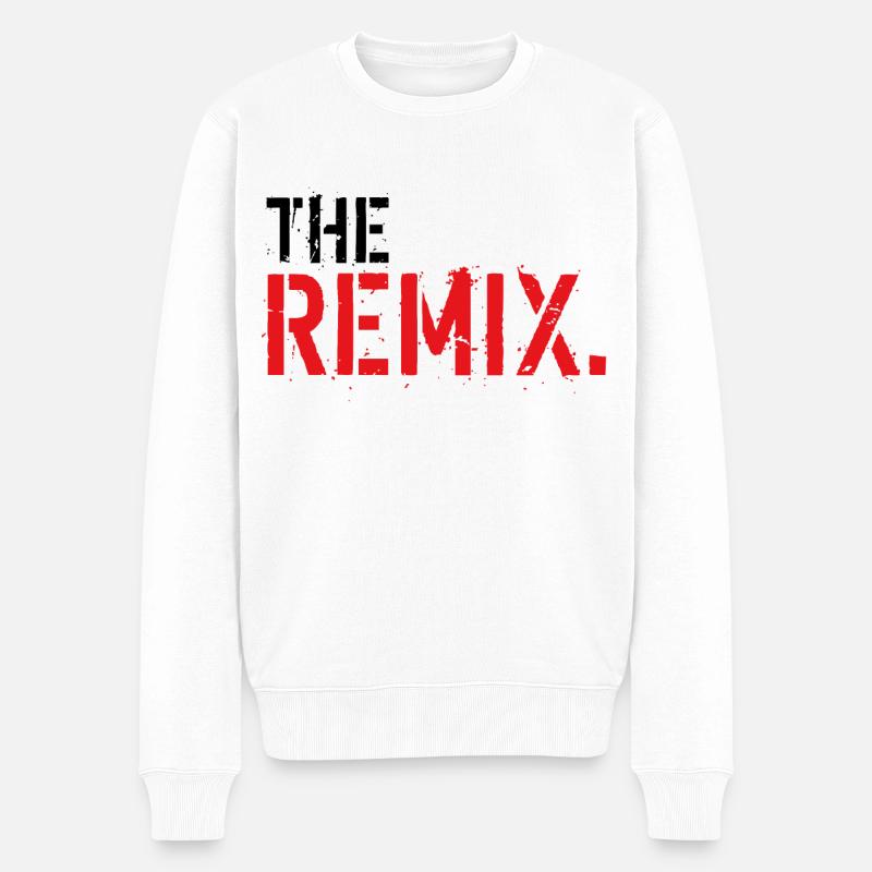 Der Remix - Männer Premium Bio Pullover - Weiß