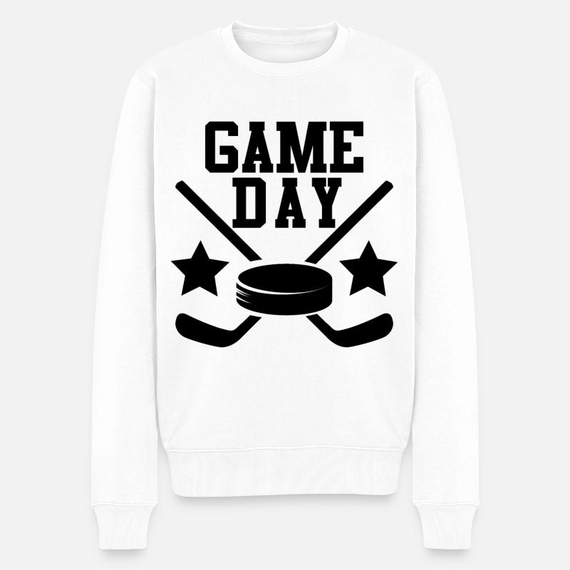 Eishockey Game Day - Männer Premium Bio Pullover - Weiß