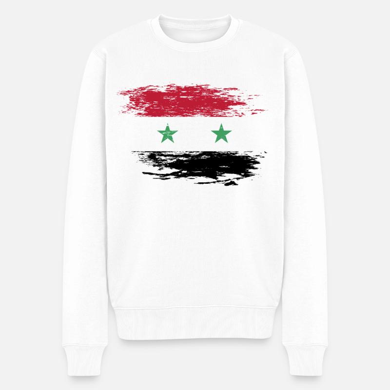 Drapeau syrien utilisé - Pull Premium bio Homme - blanc