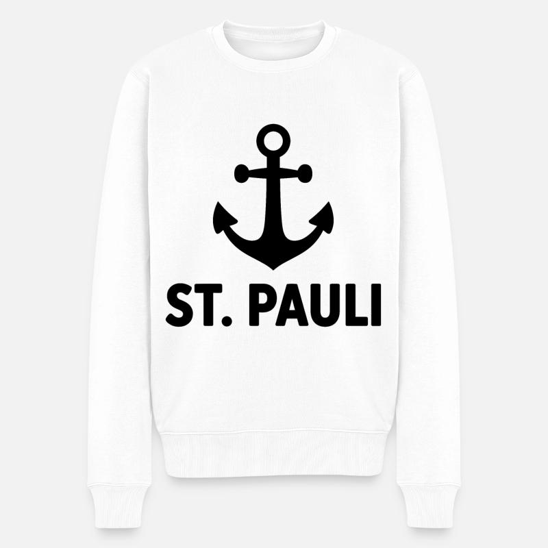St. Pauli Anker Reeperbahn Kiez - Pull Premium bio Homme - blanc