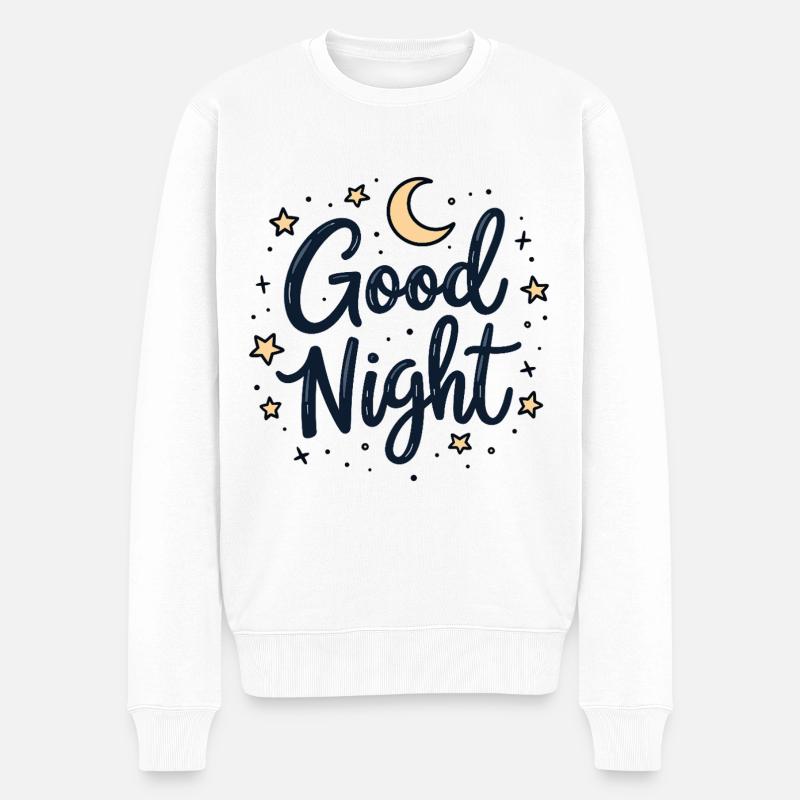 Good Night Träumer Cozy Look - Männer Premium Bio Pullover - Weiß