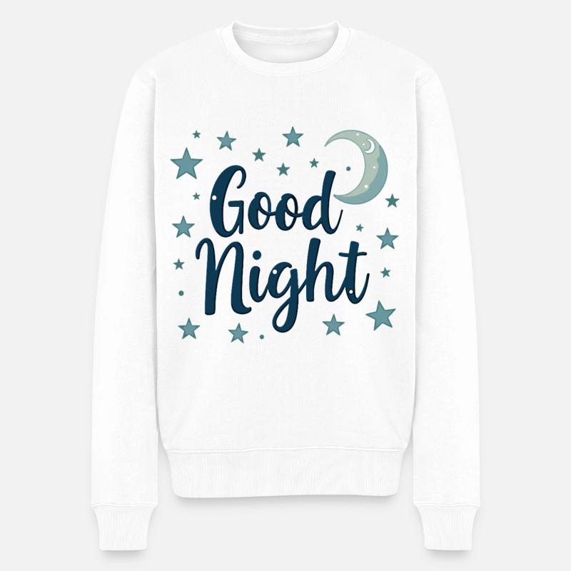 Bonne nuit rêveur look douillet - Pull Premium bio Homme - blanc