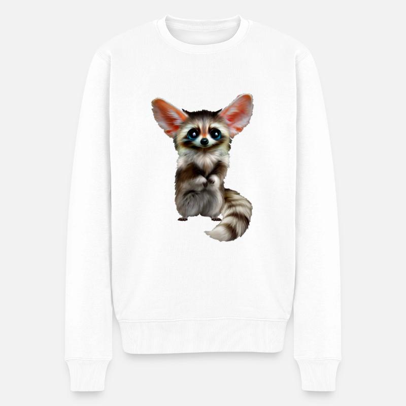 Stinktier Wildtier - Männer Premium Bio Pullover - Weiß