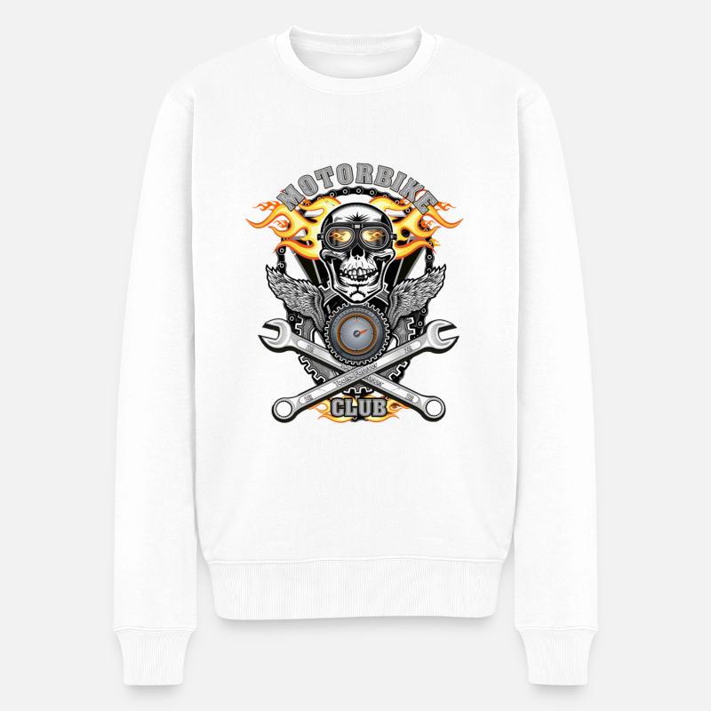 Motorrad Club - Männer Premium Bio Pullover - Weiß