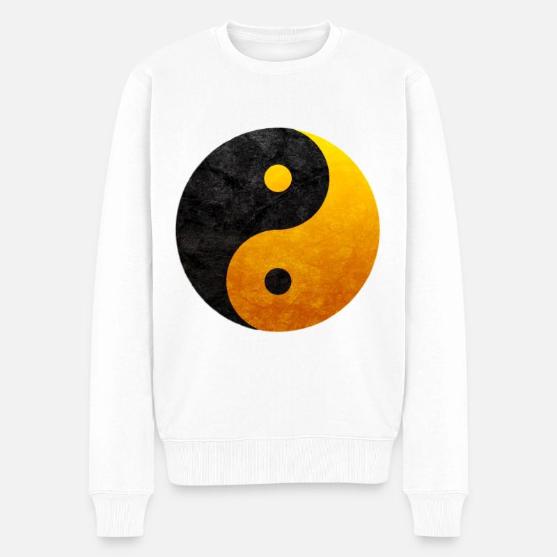 Le yin et le yang - Pull Premium bio Homme - blanc