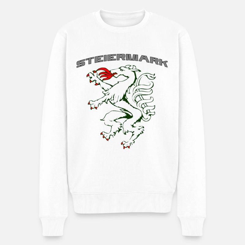 Steiermark - Männer Premium Bio Pullover - Weiß