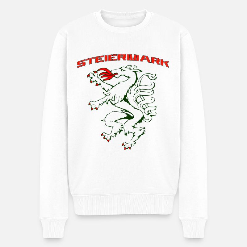 Steiermark - Männer Premium Bio Pullover - Weiß