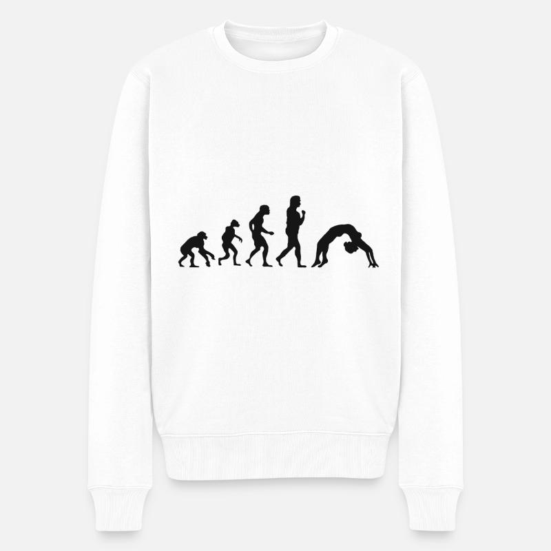 Gymnastics development dancing evolution - Men's Premium Organic Jumper - white