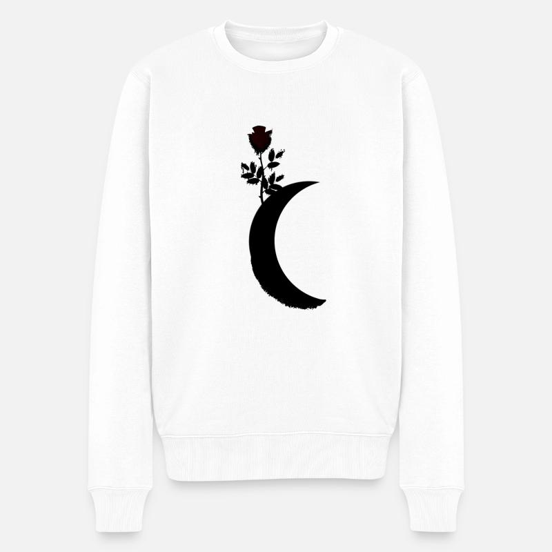 Croissant de rose - Pull Premium bio Homme - blanc