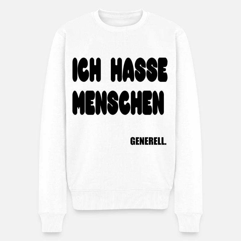 GENERELL - Männer Premium Bio Pullover - Weiß