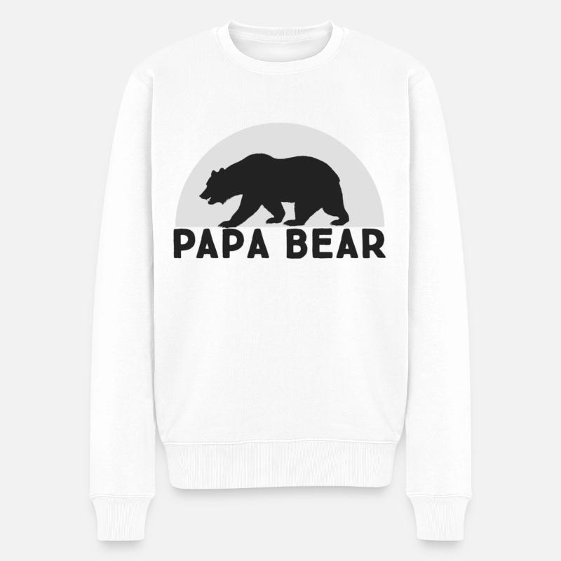 Papa Bear - Pull Premium bio Homme - blanc