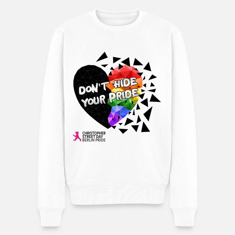 Ne cachez pas votre fierté - Pull Premium bio Homme - blanc