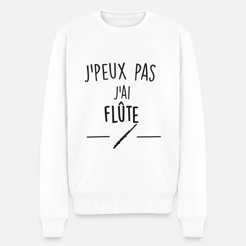 flûte - Pull Premium bio Homme - blanc