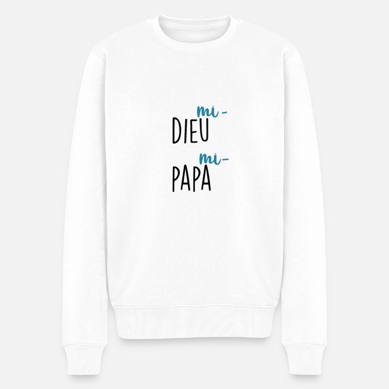 mi dieu mi papa - Pull Premium bio Homme - blanc