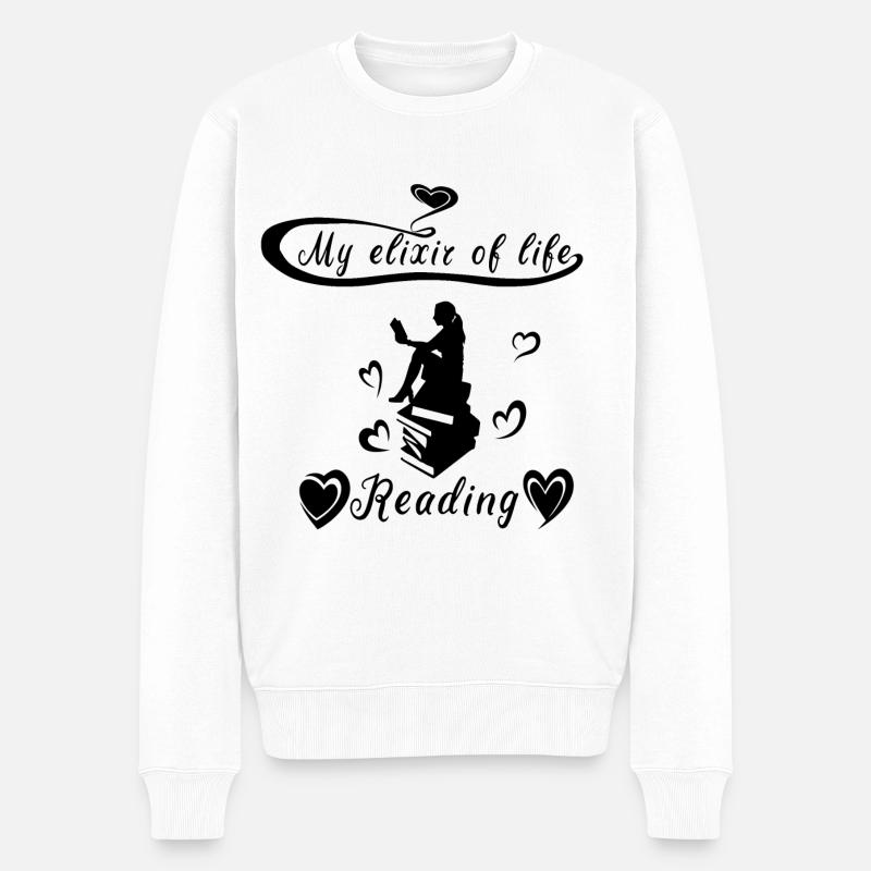 Lire - Pull Premium bio Homme - blanc