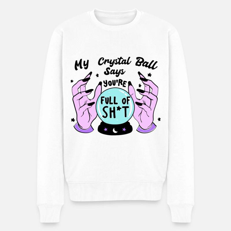 Boule de cristal- Humour - Pull Premium bio Homme - blanc