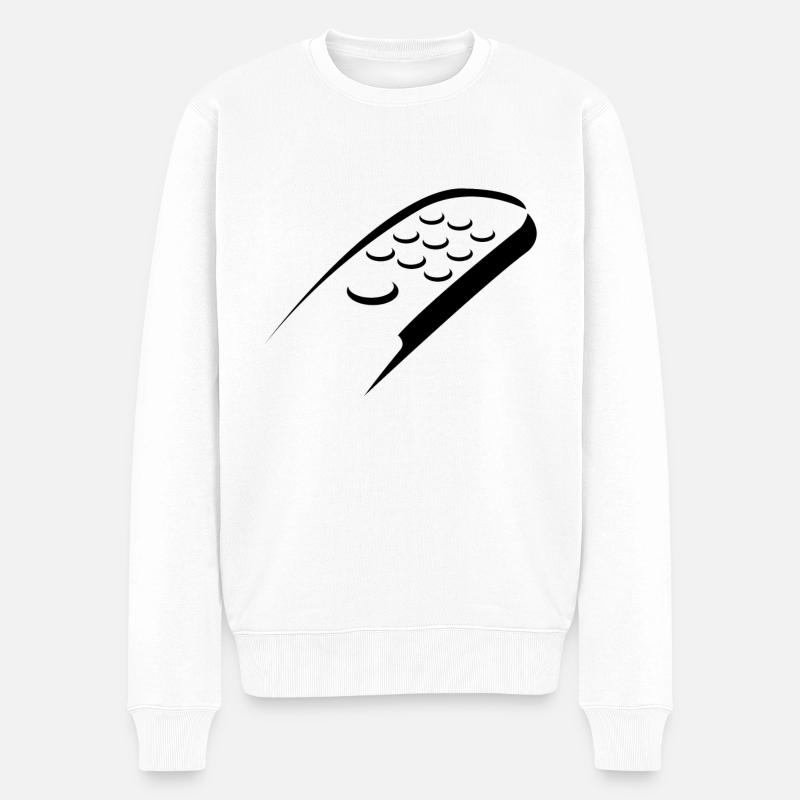 FERNBEDIENUNG - Männer Premium Bio Pullover - Weiß