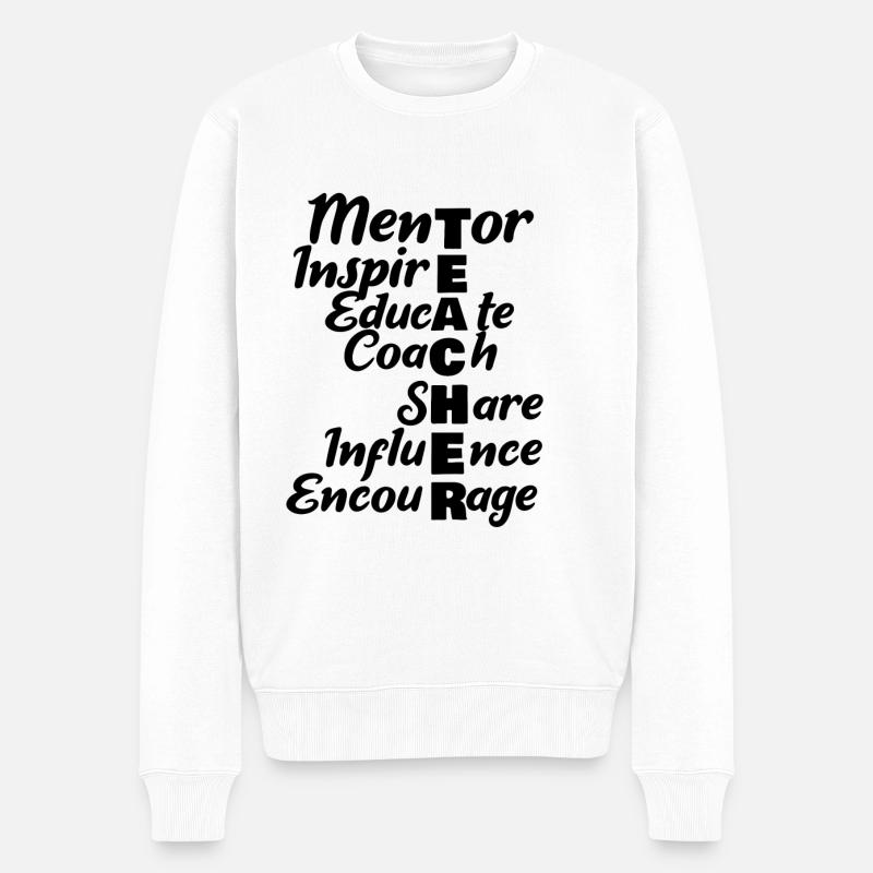 Enseignant mentor - Pull Premium bio Homme - blanc