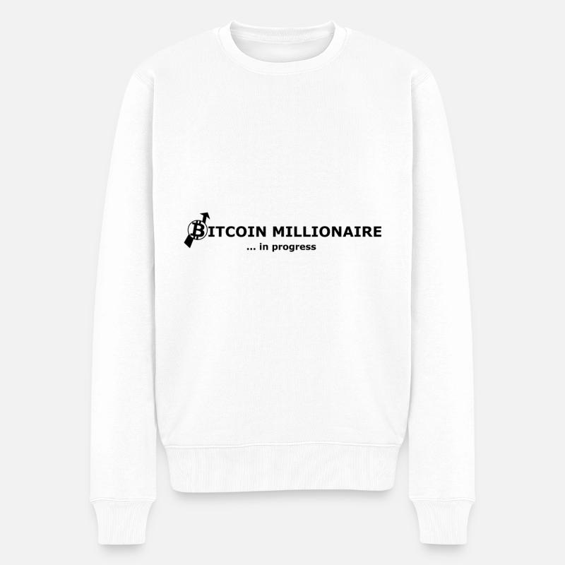Bitcoin - Männer Premium Bio Pullover - Weiß