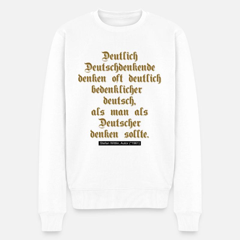Deutsche Denker - Männer Premium Bio Pullover - Weiß