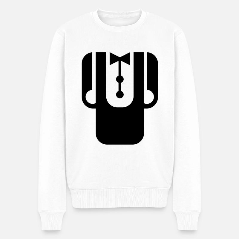 Anzug - Männer Premium Bio Pullover - Weiß