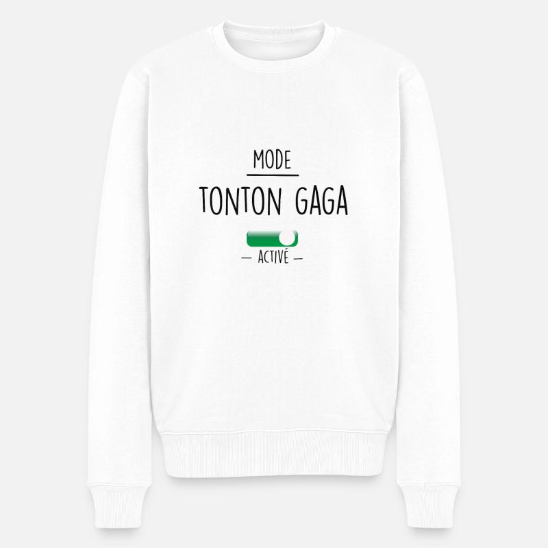 mode tonton gaga - Pull Premium bio Homme - blanc