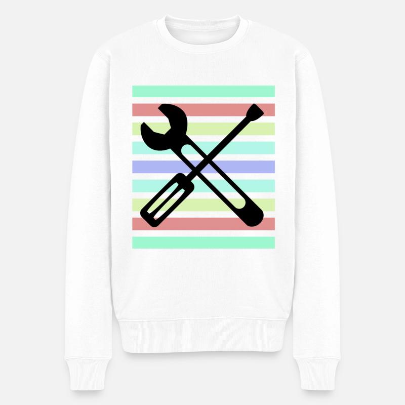 Conception d'outils Sunset - Pull Premium bio Homme - blanc