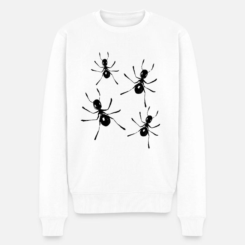 Ameisen Design - Pull Premium bio Homme - blanc