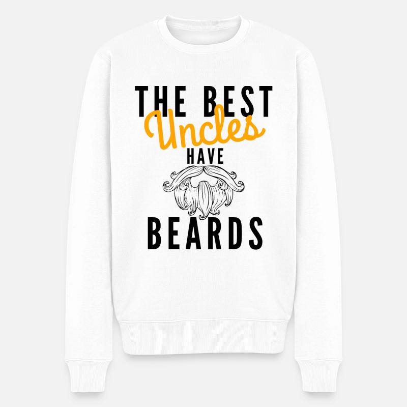 The best Uncles have Beards - Männer Premium Bio Pullover - Weiß
