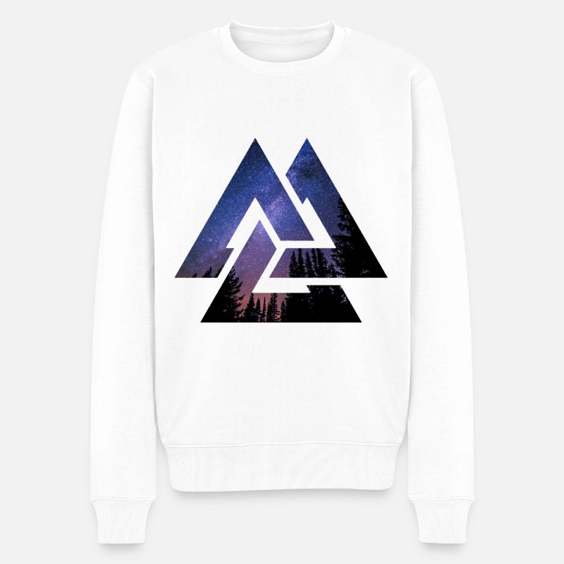 Valknut symbole viking - Pull Premium bio Homme - blanc