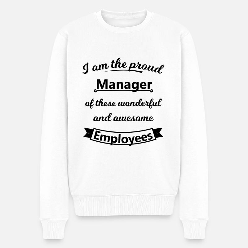 Manager - Pull Premium bio Homme - blanc