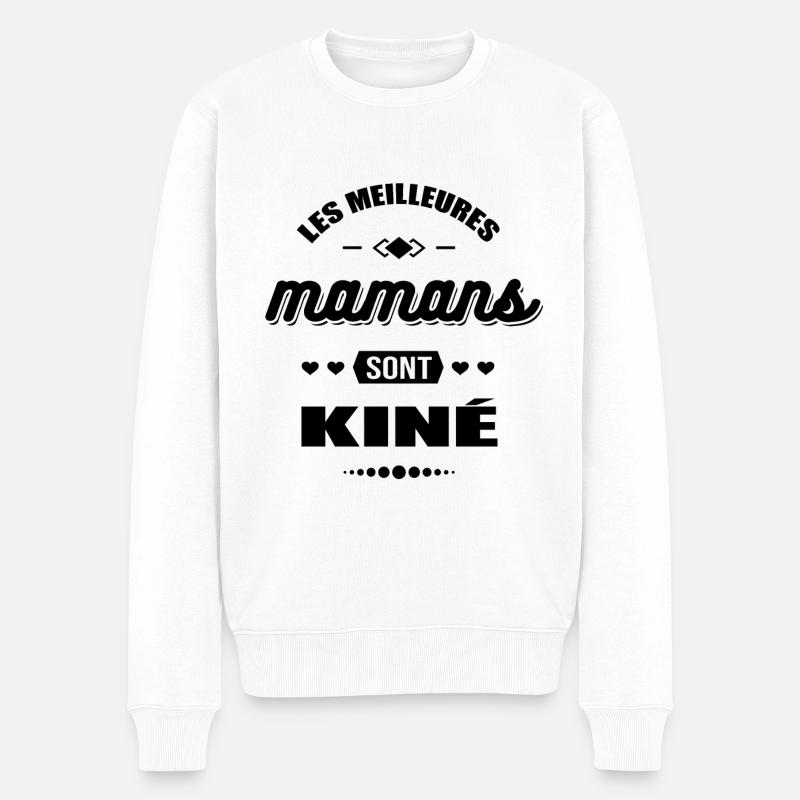 LES MEILLEURES MAMANS SONT KINÉ - Pull Premium bio Homme - blanc