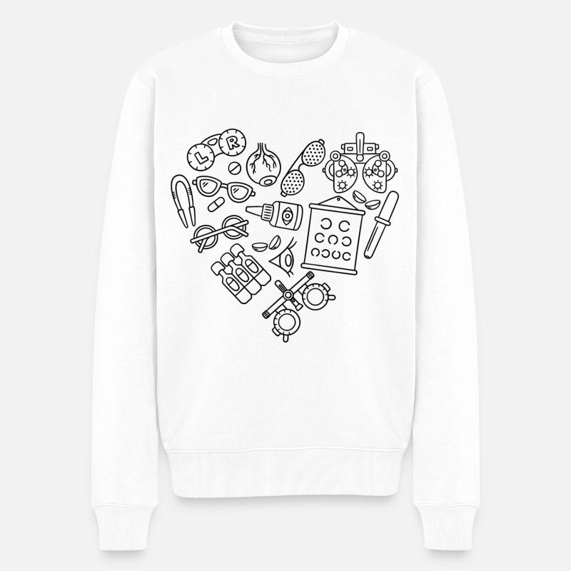 Opticien ophtalmologiste - Pull Premium bio Homme - blanc