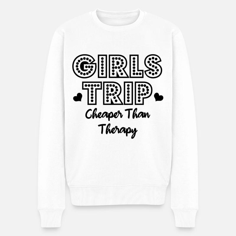 Girls Trip Cheaper Than Therapy - Pull Premium bio Homme - blanc