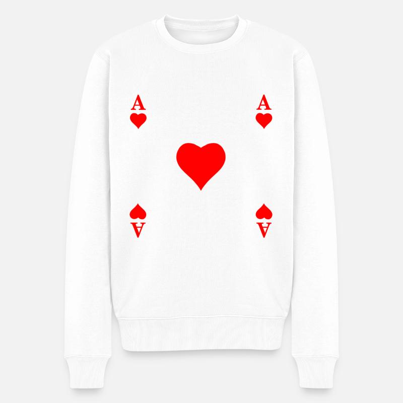 As de coeur - Pull Premium bio Homme - blanc
