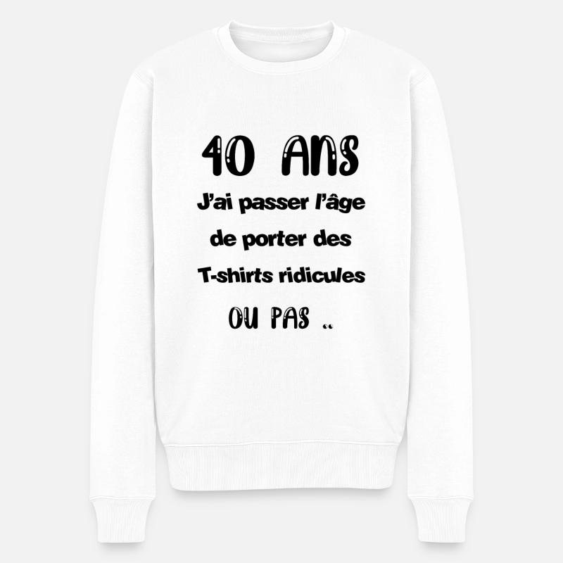 40 ans anniversaire - Pull Premium bio Homme - blanc