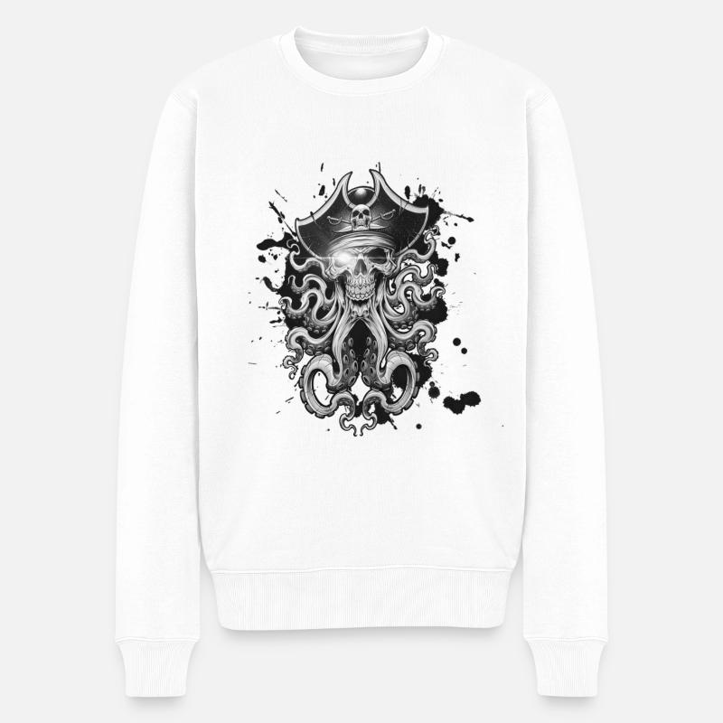 Pirate tentacule - Pull Premium bio Homme - blanc
